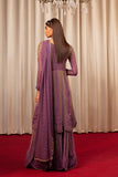 FOND LAVENDER SCALLOPED DRESS AND LEHENGA WITH DUPATTA